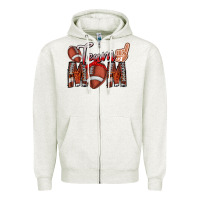 Oatmeal Heather team mom Zipper Hoodie - CowhideDigitalArt