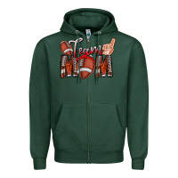 Sports Green team mom Zipper Hoodie - CowhideDigitalArt