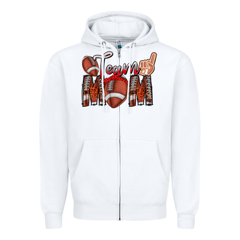Team Mom Zipper Hoodie by CowhideDigitalArt | Teevron