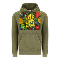 Vintage Olive live love aloha Vintage Hoodie - TumblerDesignByShophia
