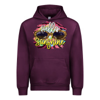Mauve Wine hello sunshine Urban Hoodie - BarkalooDesign