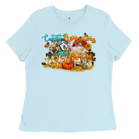 Baby Blue Cutest Pumpkin In The Patch Ladies Tee - LillyAllenDesigns