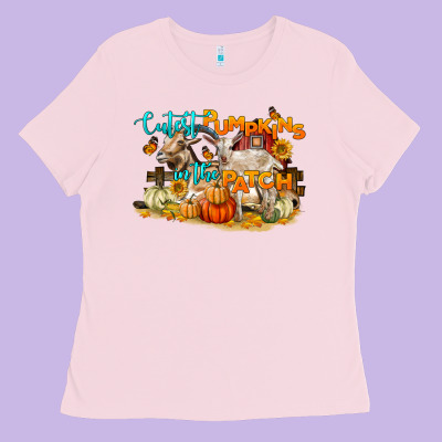 Cutest Pumpkin In The Patch Ladies Tee Designed By Lillyallendesigns