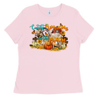 Bubblegum Pink Cutest Pumpkin In The Patch Ladies Tee - LillyAllenDesigns