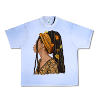 Grape Ice Fall afro woman Urban Heavy Tee - NancyCooperArtShop