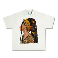 Pistachio Fall afro woman Urban Heavy Tee - NancyCooperArtShop
