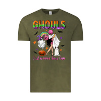 Vintage Olive Ghouls just wanna have fun Vintage Tee - NancyCooperArtShop
