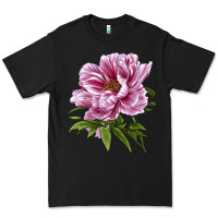Black Peony Flower Illustrations Premium Tee - LillyAllenDesigns