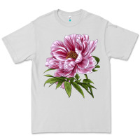 Dove Grey Peony Flower Illustrations Premium Tee - LillyAllenDesigns