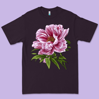 Peony Flower Illustrations Premium Tee Designed By Lillyallendesigns
