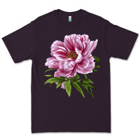 Plum Peony Flower Illustrations Premium Tee - LillyAllenDesigns