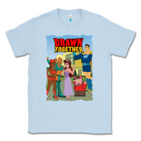 Dusty Blue drawn together Classic Tee - lanVoArt