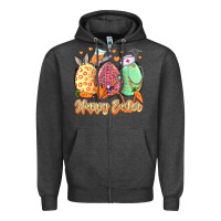 Charcoal Heather Happy Easter Eggs Nurse Zipper Hoodie - LillyAllenDesigns