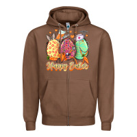 Chestnut Happy Easter Eggs Nurse Zipper Hoodie - LillyAllenDesigns