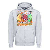 Heather Grey Happy Easter Eggs Nurse Zipper Hoodie - LillyAllenDesigns