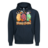 Navy Happy Easter Eggs Nurse Zipper Hoodie - LillyAllenDesigns