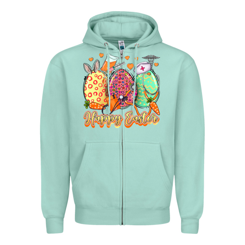 Happy Easter Eggs Nurse Zipper Hoodie by LillyAllenDesigns | Teevron