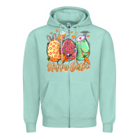 Seafoam Happy Easter Eggs Nurse Zipper Hoodie - LillyAllenDesigns
