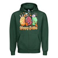 Sports Green Happy Easter Eggs Nurse Zipper Hoodie - LillyAllenDesigns