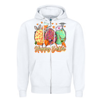White Happy Easter Eggs Nurse Zipper Hoodie - LillyAllenDesigns