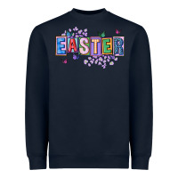 Navy easter with leopard Heavyweight Sweatshirt - FaDigitalArtStudio