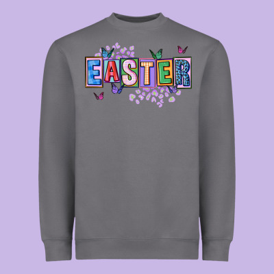Easter With Leopard Heavyweight Sweatshirt Designed By Fadigitalartstudio