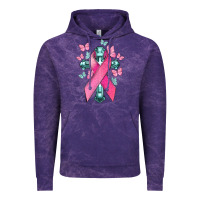 Cloud Purple Cancer Cross Cancer Awareness Vintage Hoodie - HowdyJamesFarm