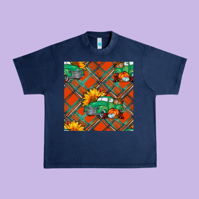Fall Truck Urban Heavy Tee Designed By Nancycooperartshop
