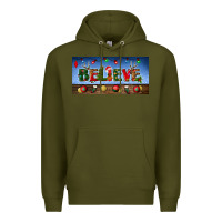 Army Green christmas believe license plate Premium Hoodie - BundleAndBundleShop
