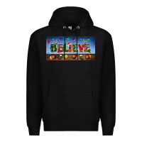 Black christmas believe license plate Premium Hoodie - BundleAndBundleShop