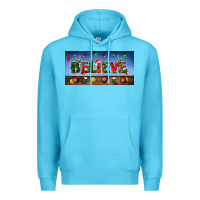 Ocean Blue christmas believe license plate Premium Hoodie - BundleAndBundleShop