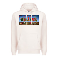 Pale Pink christmas believe license plate Premium Hoodie - BundleAndBundleShop