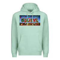 Seafoam christmas believe license plate Premium Hoodie - BundleAndBundleShop