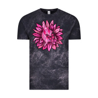Cloud Black Breast Cancer Sunflower Vintage Tee - texasbilliewilder
