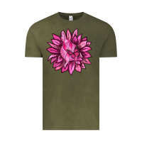 Vintage Olive Breast Cancer Sunflower Vintage Tee - texasbilliewilder