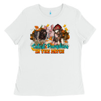 White Fall Cutest Pumpkin In The Patch Pig Ladies Tee - LillyAllenDesigns