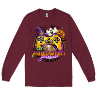 Burgundy halloween gamer Long Sleeve Tee - CowGirlArtShop