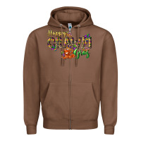 Chestnut Happy crawdi Gras Zipper Hoodie - LillyAllenDesigns
