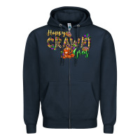 Navy Happy crawdi Gras Zipper Hoodie - LillyAllenDesigns