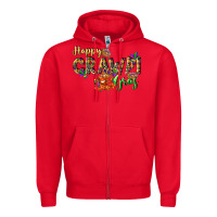Red Happy crawdi Gras Zipper Hoodie - LillyAllenDesigns