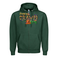 Sports Green Happy crawdi Gras Zipper Hoodie - LillyAllenDesigns