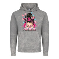 Cloud Rock Warrior Cancer messy bun Cancer Awareness Vintage Hoodie - HowdyJamesFarm