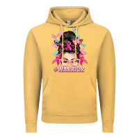 Vintage Mustard Warrior Cancer messy bun Cancer Awareness Vintage Hoodie - HowdyJamesFarm