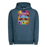 Pigment Midnight Navy the beach is calling and i must go Urban Hoodie - BarkalooDesign