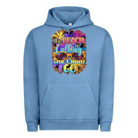 Pigment Pebble Blue the beach is calling and i must go Urban Hoodie - BarkalooDesign