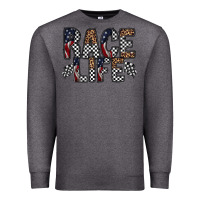 Charcoal Heather race life Premium Sweatshirt - RacoonDesign