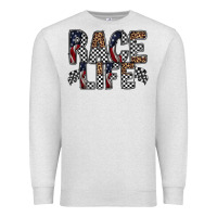 Oatmeal Heather race life Premium Sweatshirt - RacoonDesign