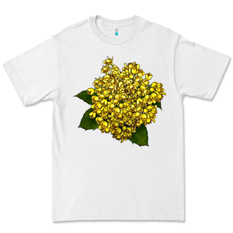 Oregon Grape Flower Illustrations Premium Tee by LillyAllenDesigns | Teevron