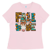 Bubblegum Pink Fall Babe Baby Calf Ladies Tee - LillyAllenDesigns
