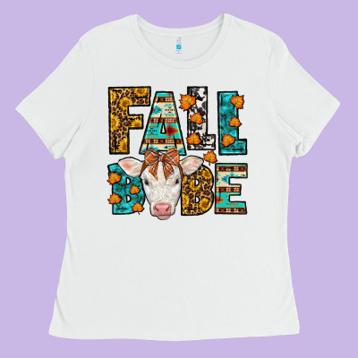 Fall Babe Baby Calf Ladies Tee Designed By Lillyallendesigns